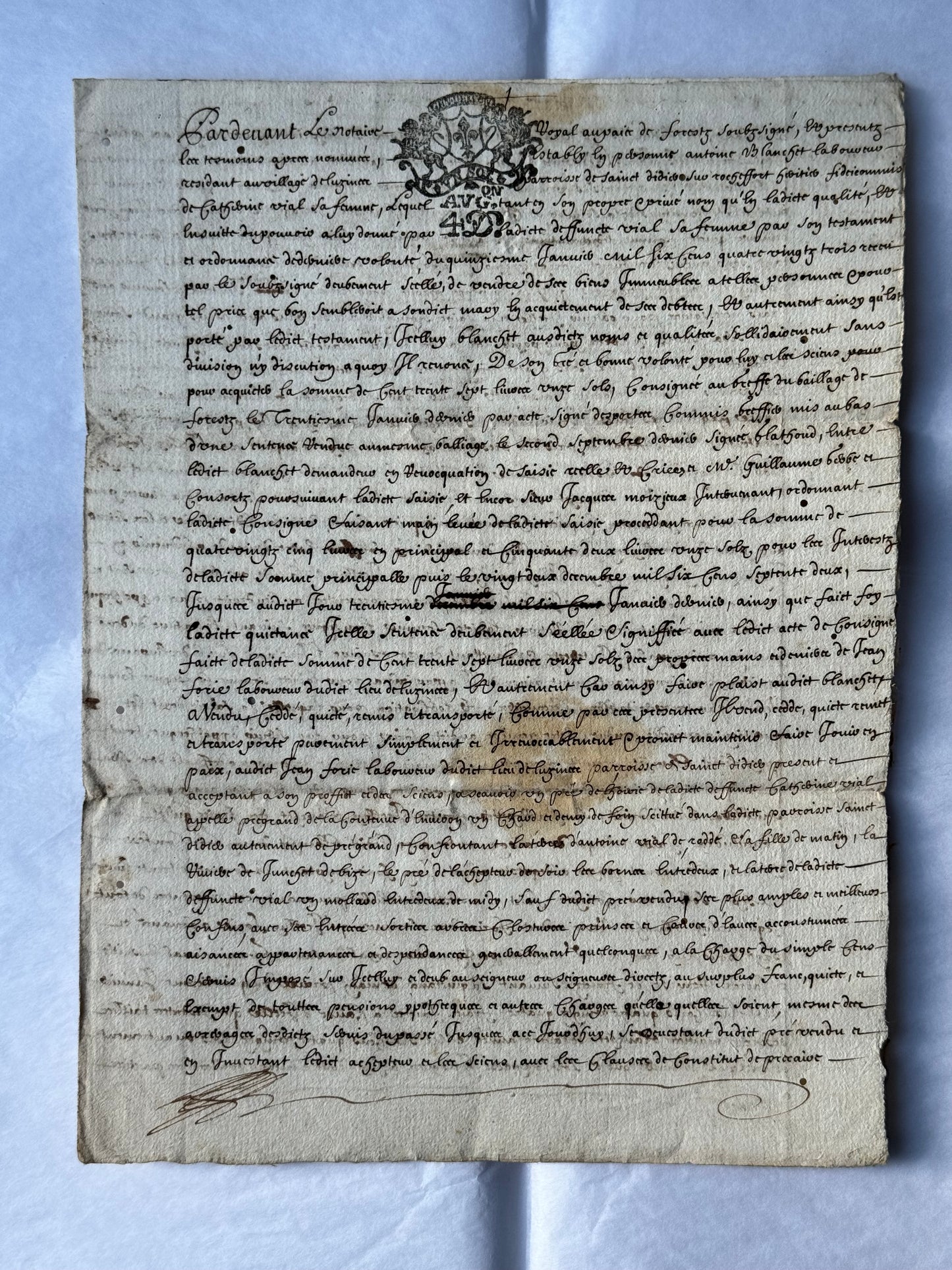1685 French Manuscript