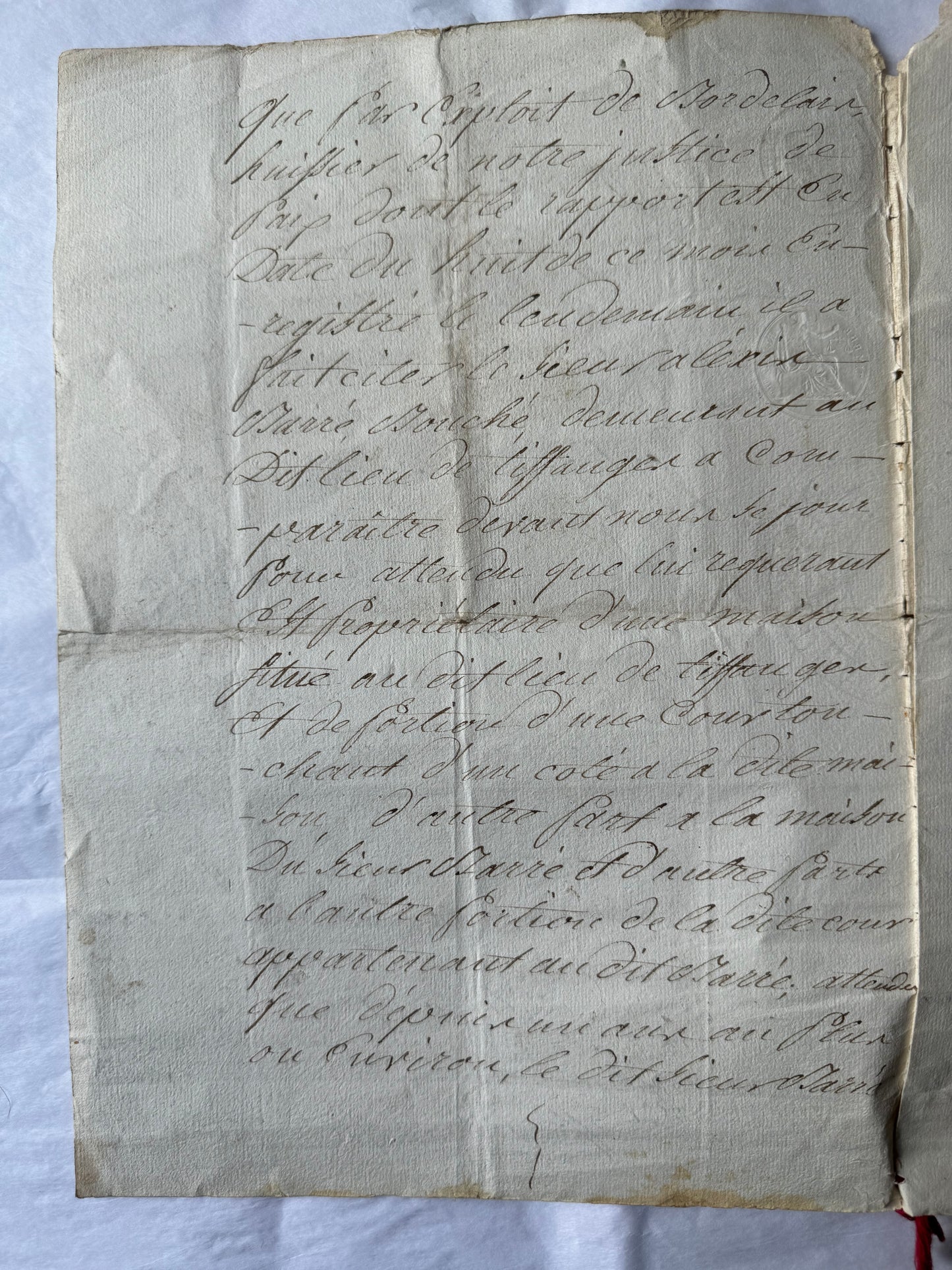 1842 "July Monarchy" Era French Manuscript