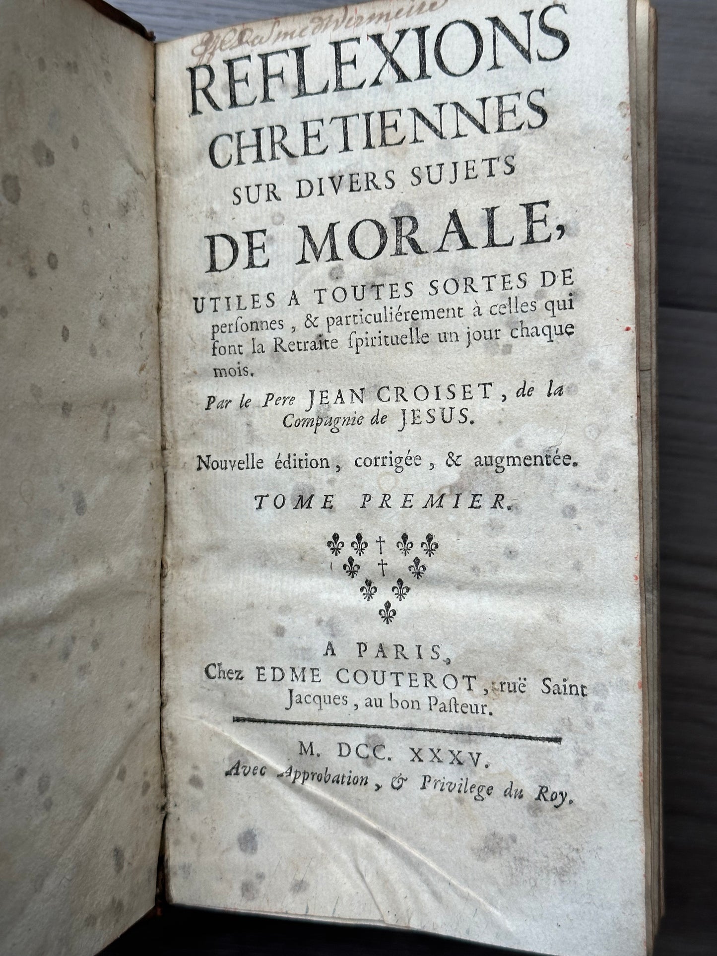 1735 French Religion Book