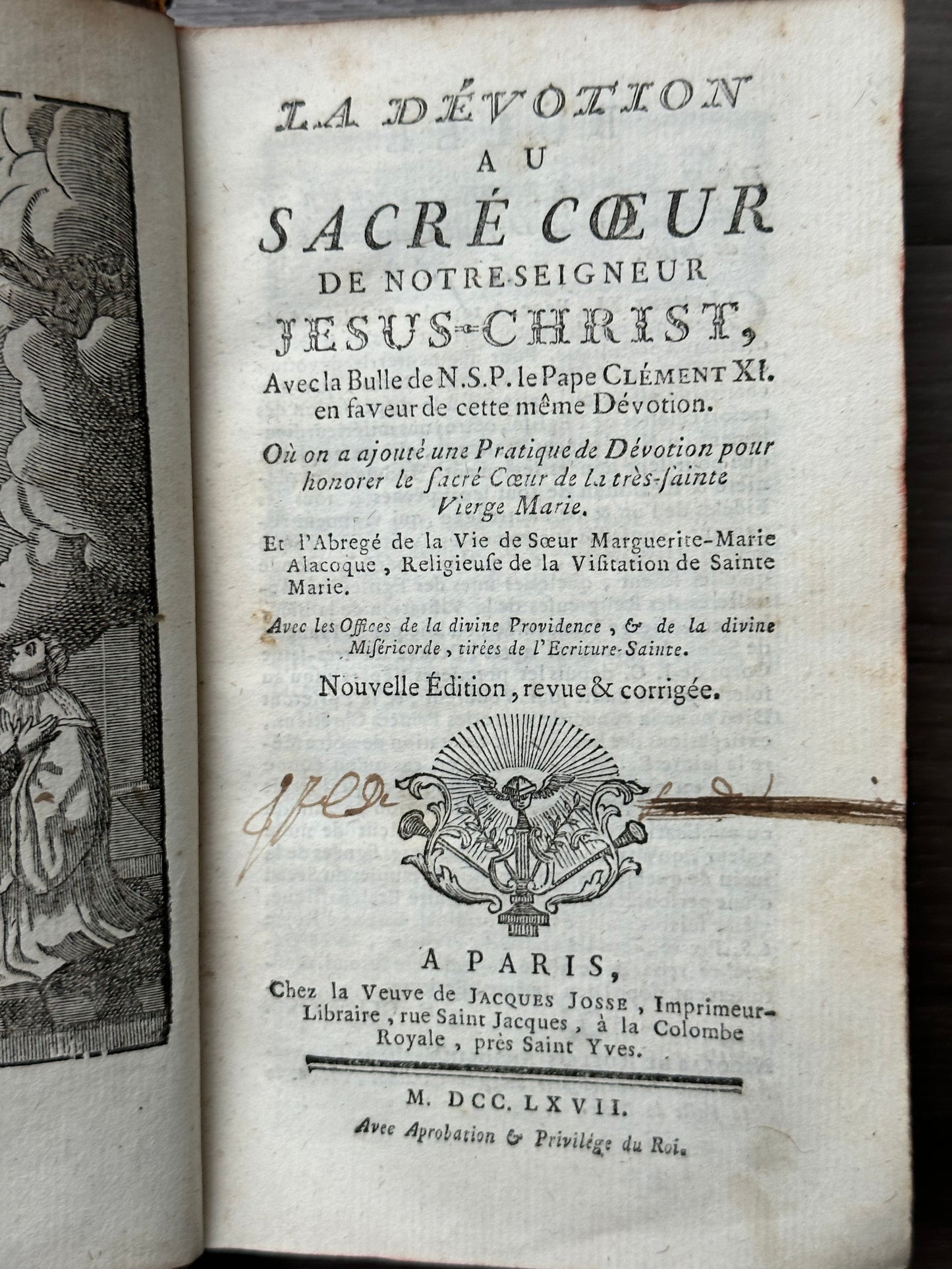 1767 French Sacred Heart Book