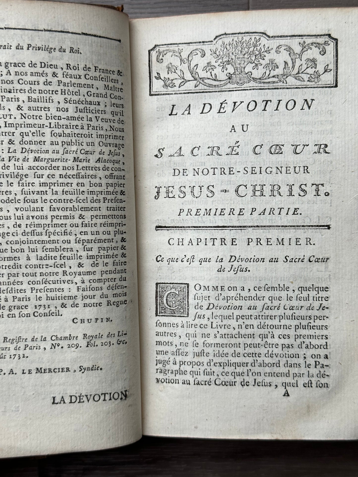 1767 French Sacred Heart Book