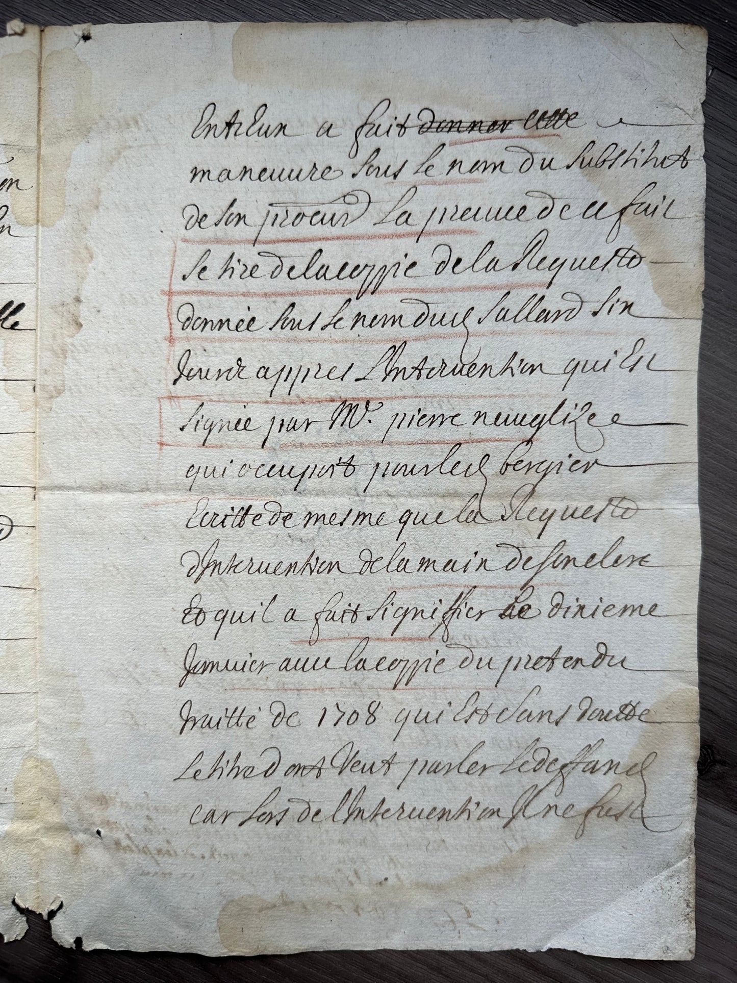 1710 French Manuscript