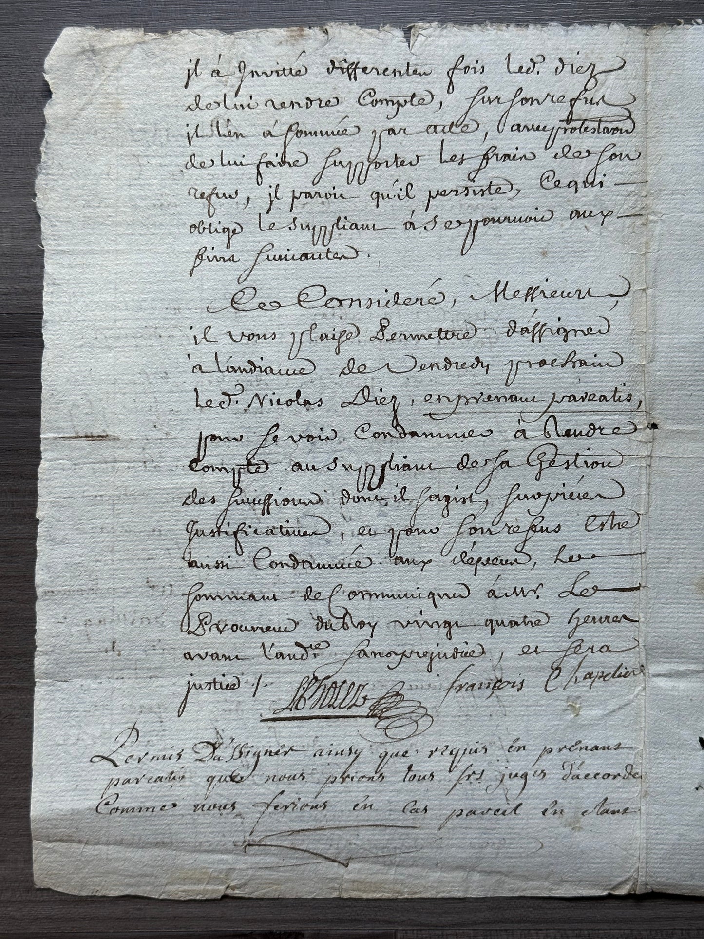 1773 French Manuscript