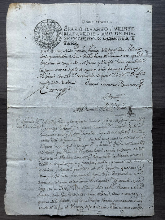 1783 Spanish Manuscript