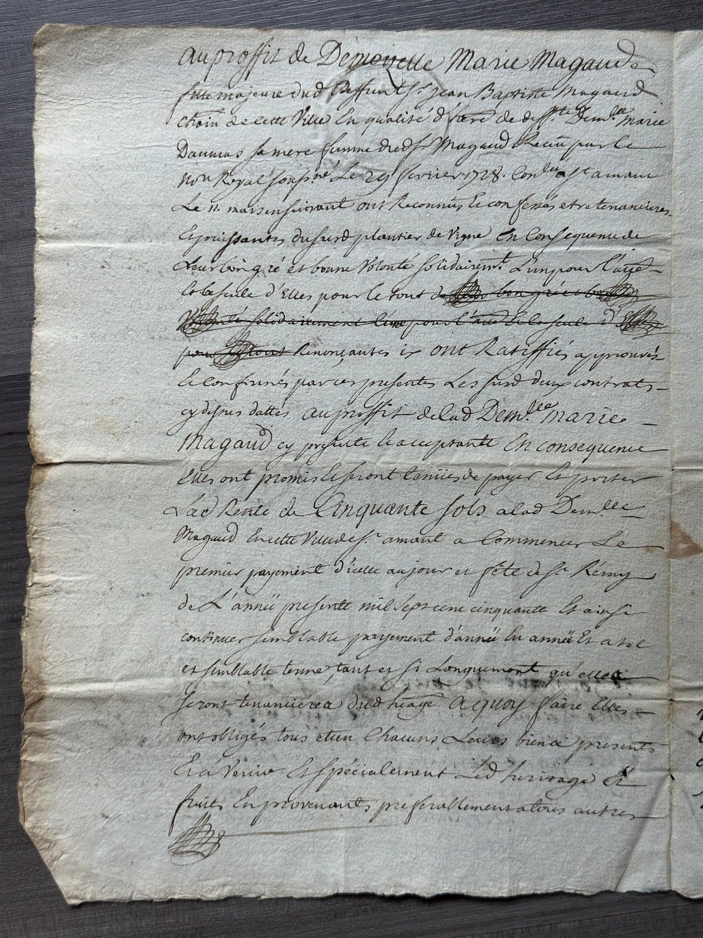 1780 French Parchment