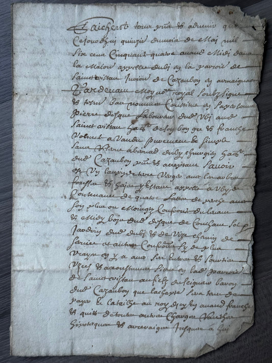 1654 French Manuscript