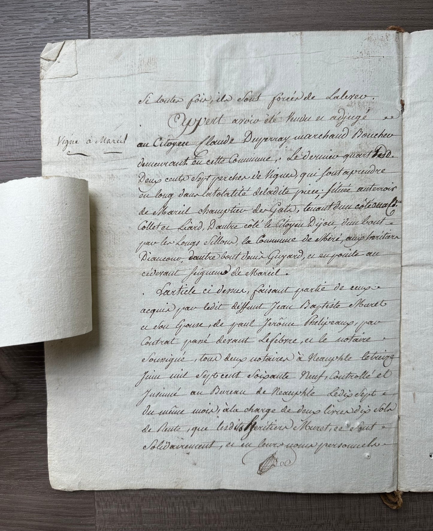 1795 French Legal Manuscript