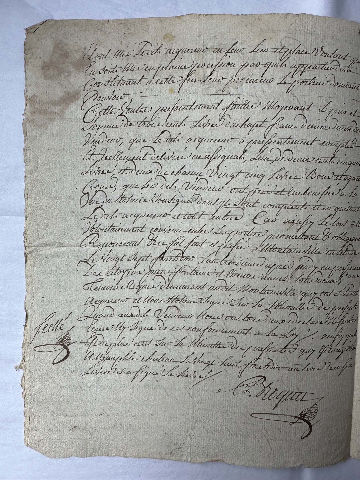 1795 French Revolution Era Legal Manuscript