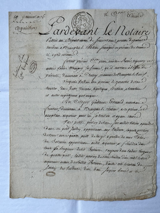 1798 French Revolutionary Legal Manuscript