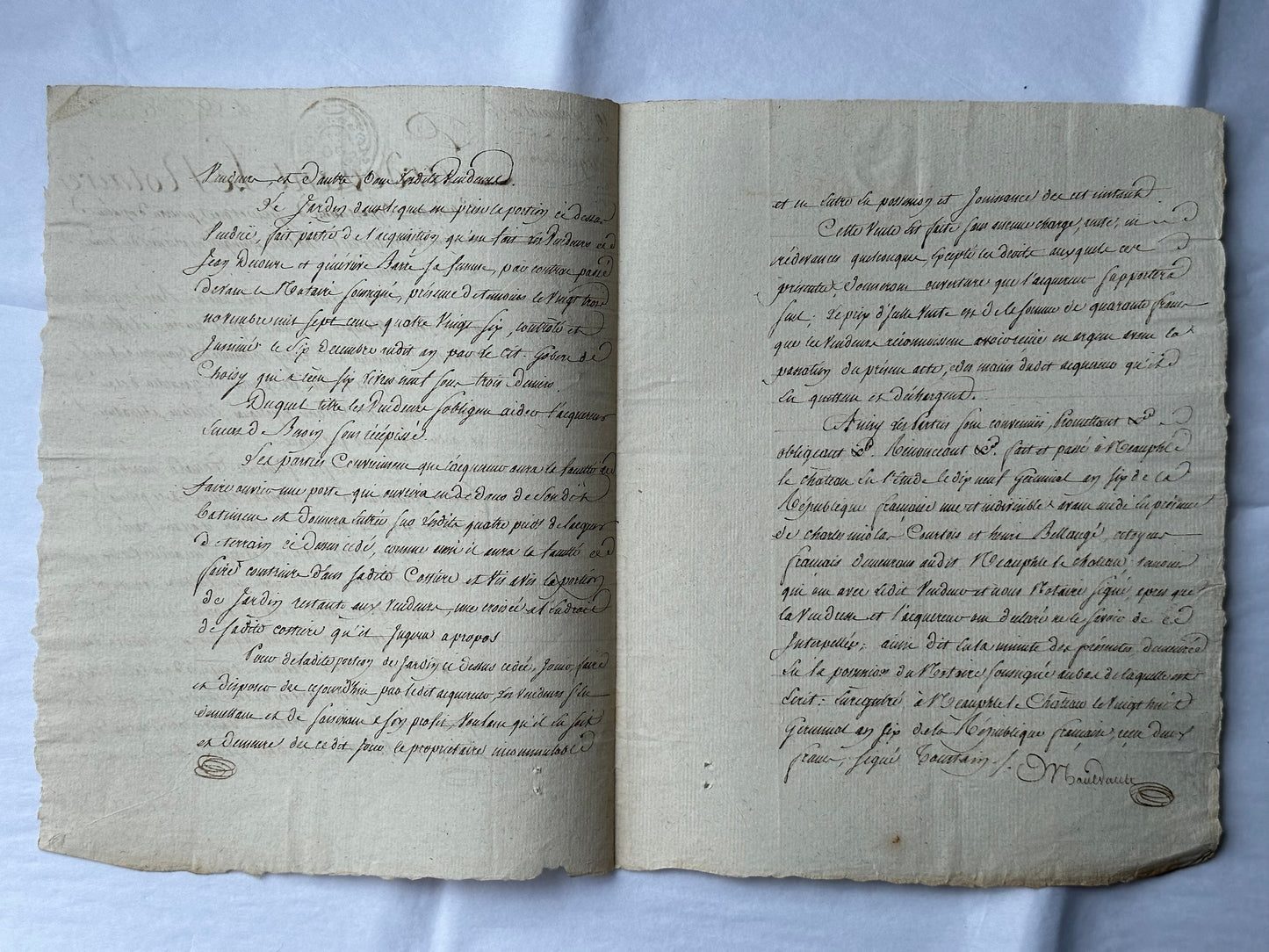1798 French Revolutionary Legal Manuscript