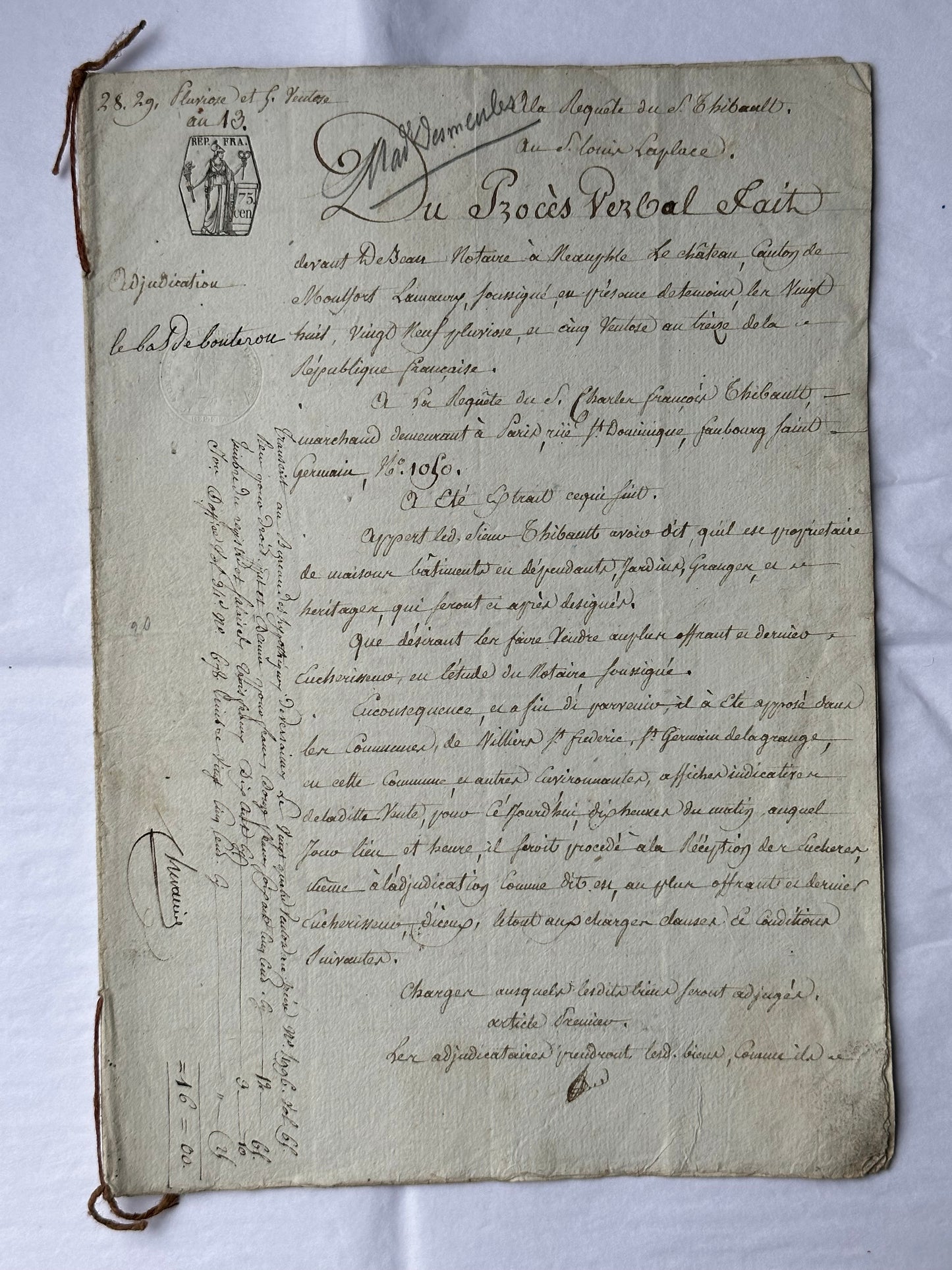 1805 French Legal Manuscript