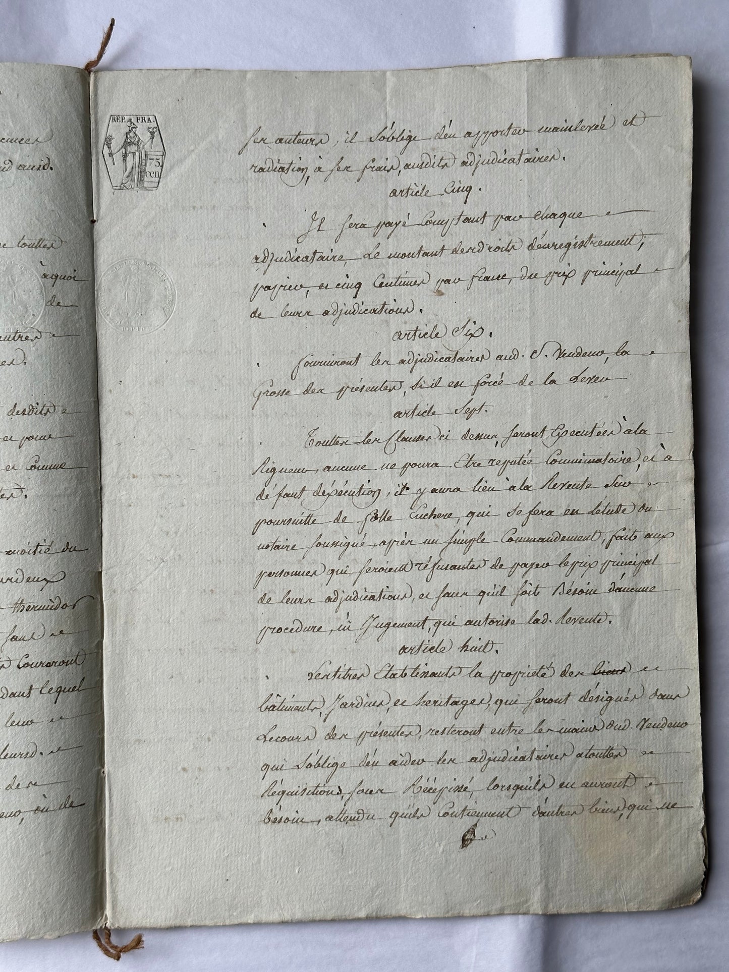 1805 French Legal Manuscript