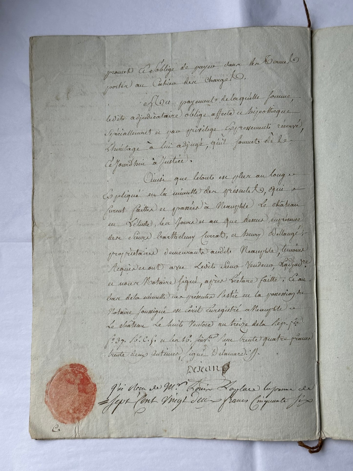 1805 French Legal Manuscript