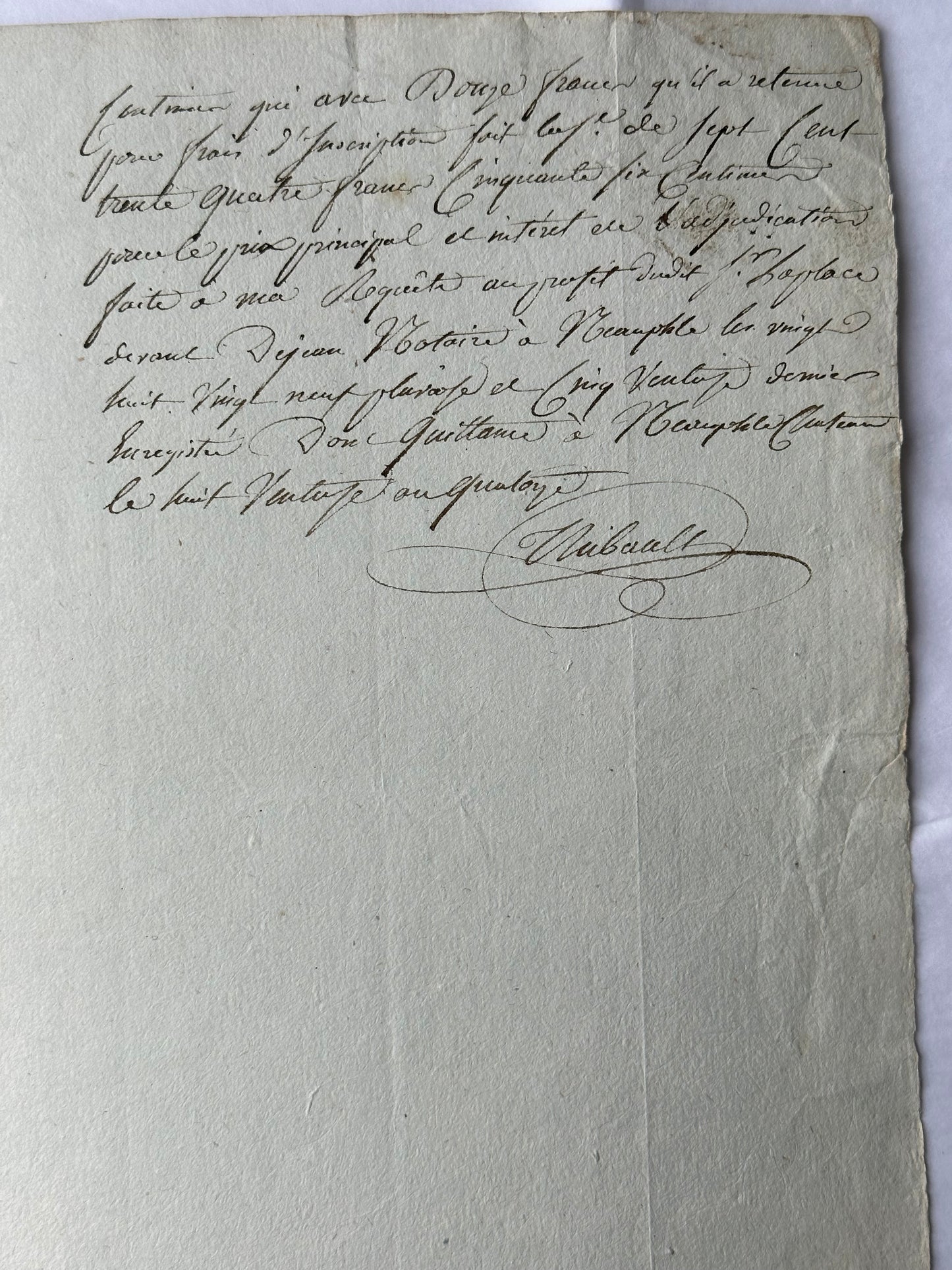 1805 French Legal Manuscript