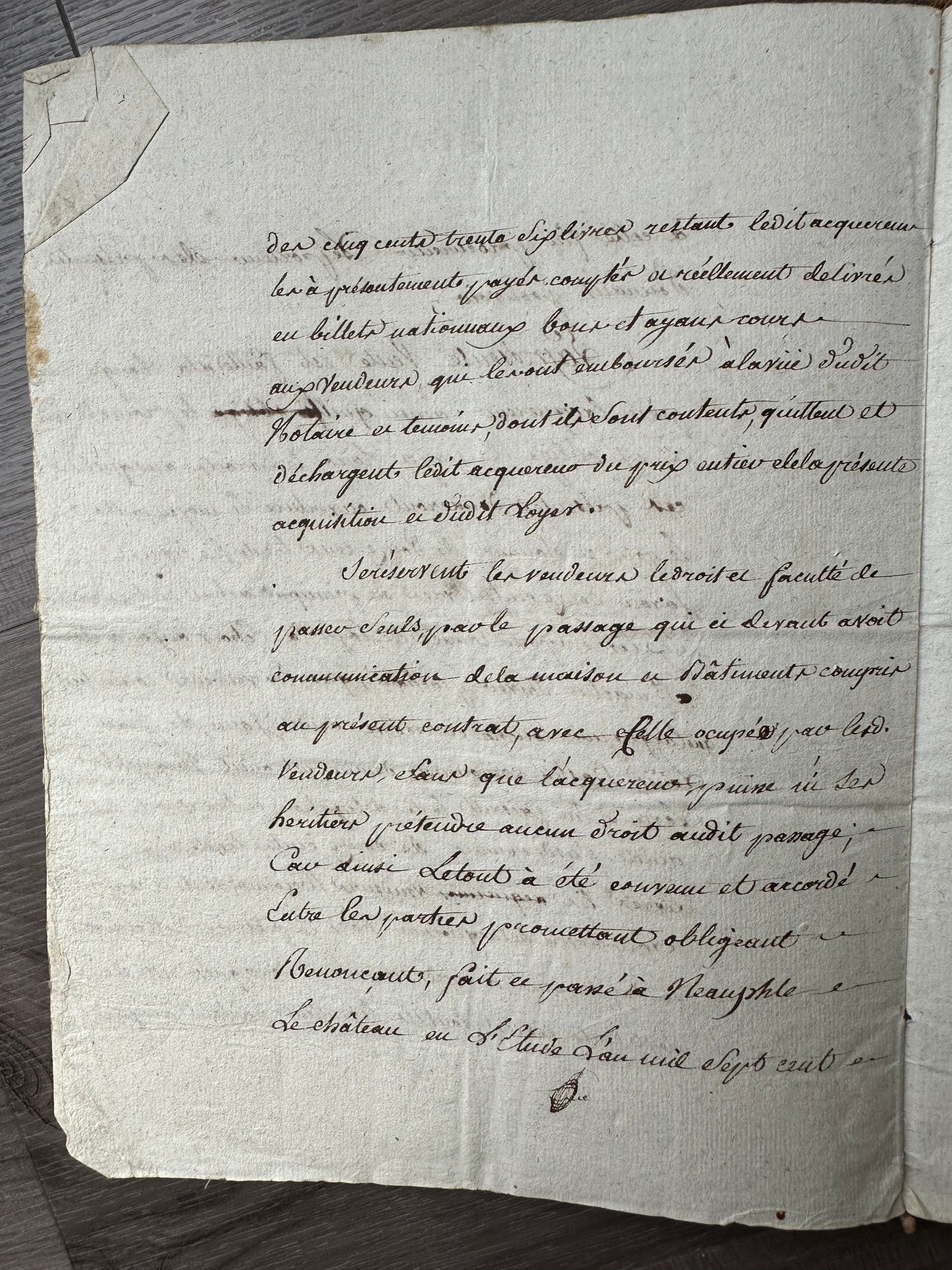 1793 French Legal Manuscript
