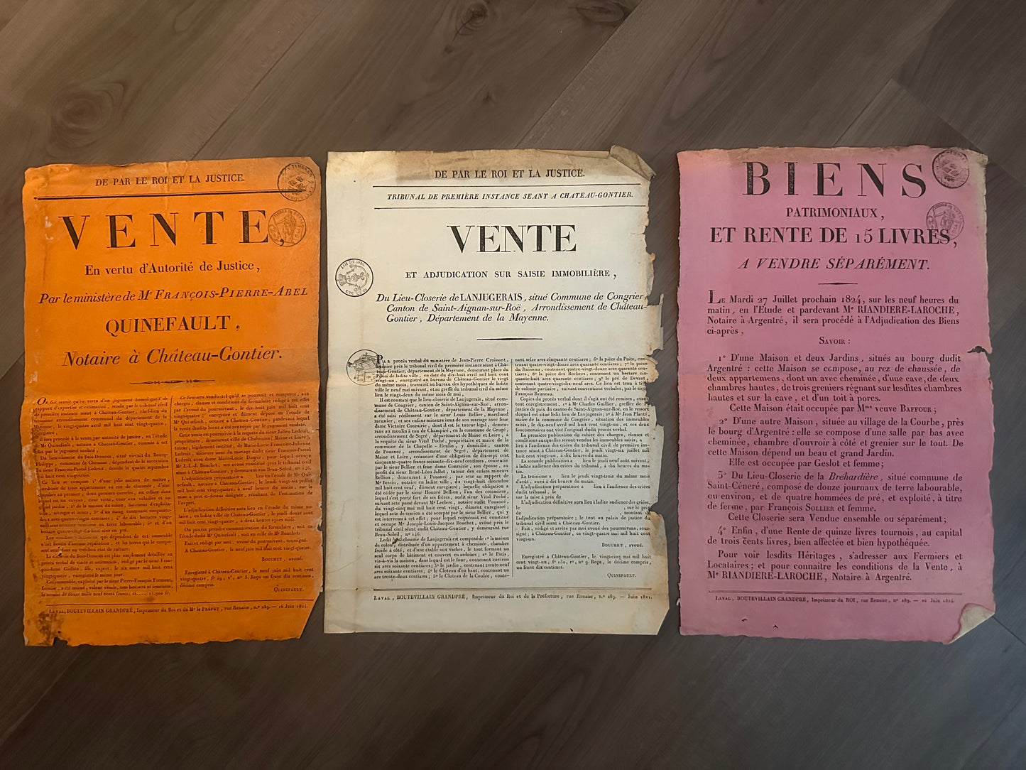 1820s Estate Sale Flyers