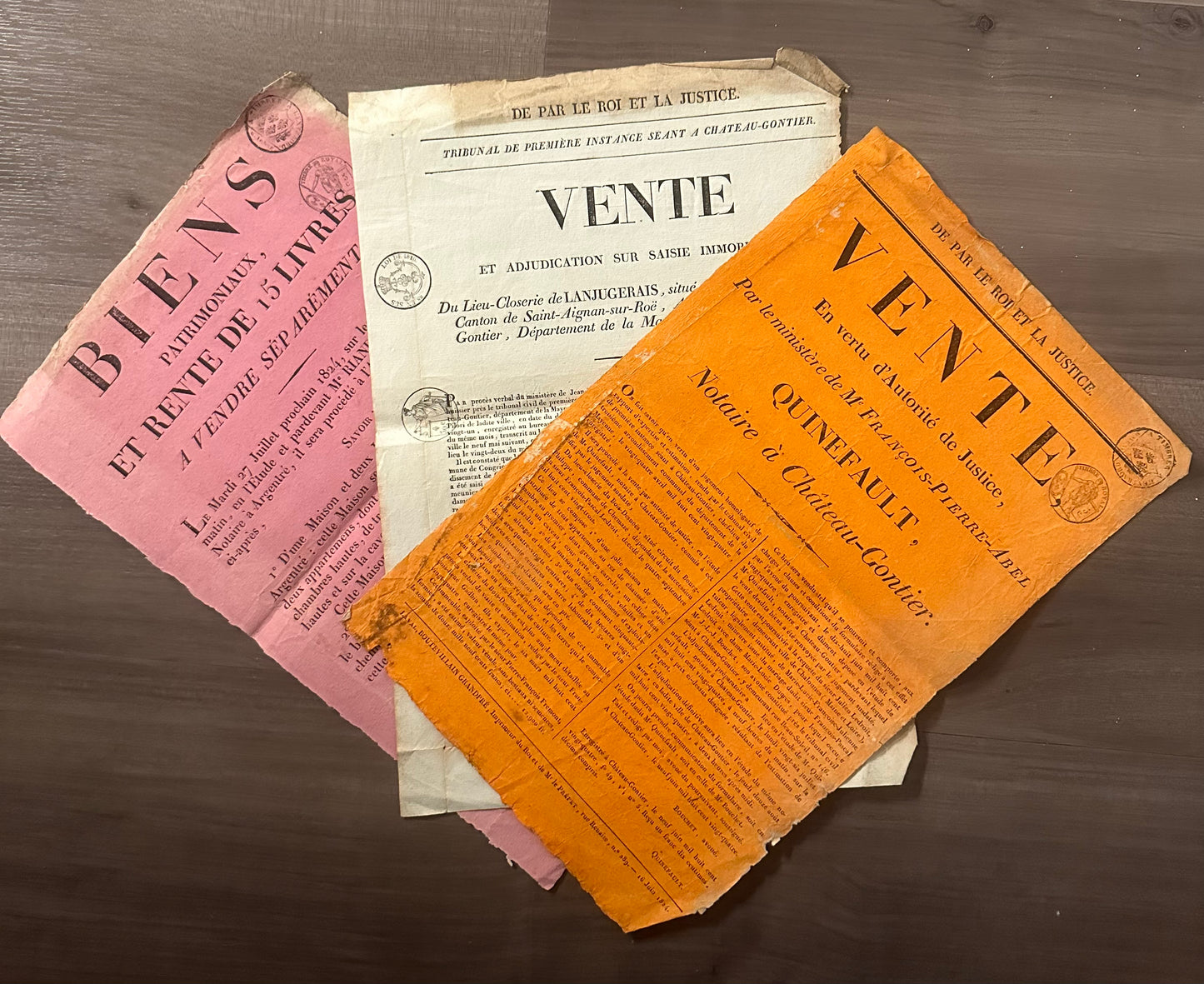 1820s Estate Sale Flyers