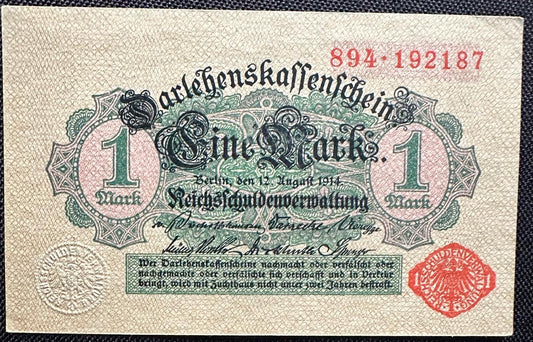 German Empire Paper Currency: 1914