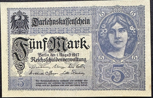 German Empire Paper Currency: 1917