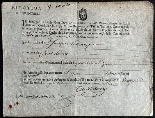 1736 French Election Document
