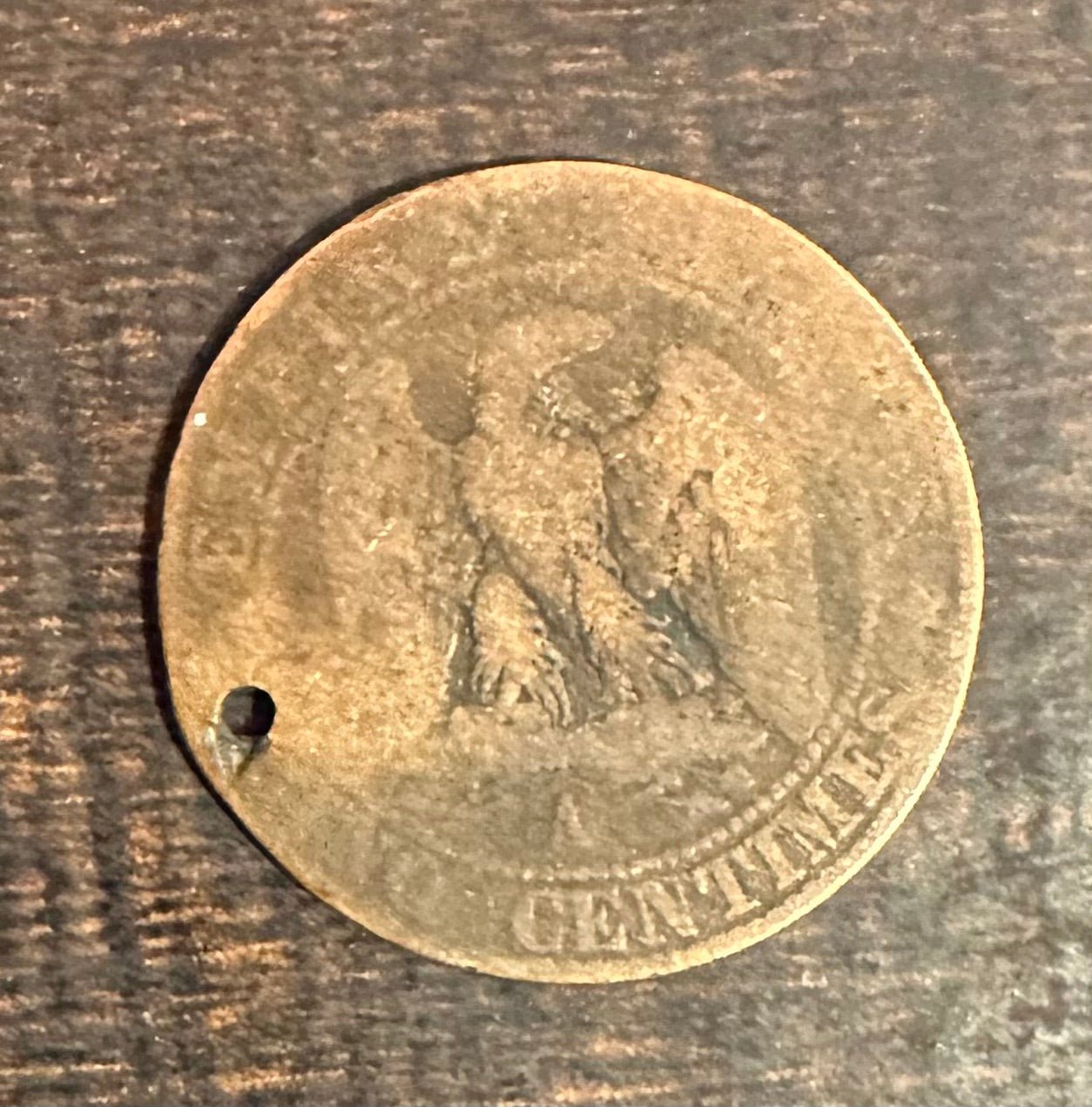 French Coin: 1855 5 Centimes