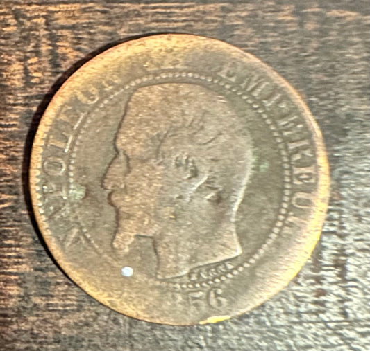 French Coin: 1856 5 Centimes
