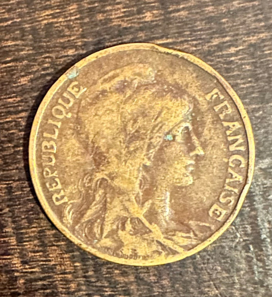 French Coin: 1914 5 Centimes