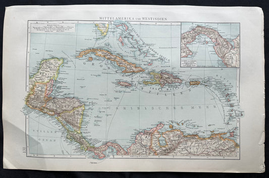 1896 Map of Central America