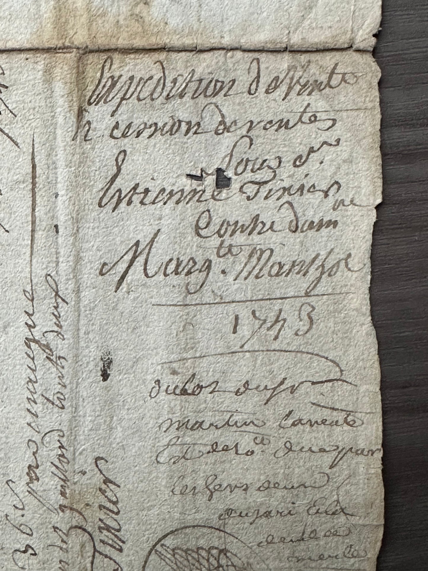1743 French Manuscript