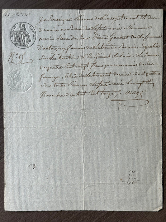 1813 French Manuscript