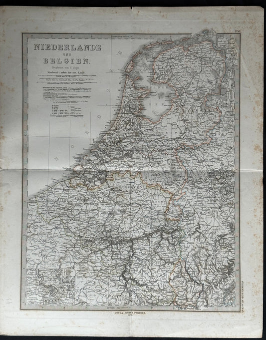 1877 Atlas Map of Holland