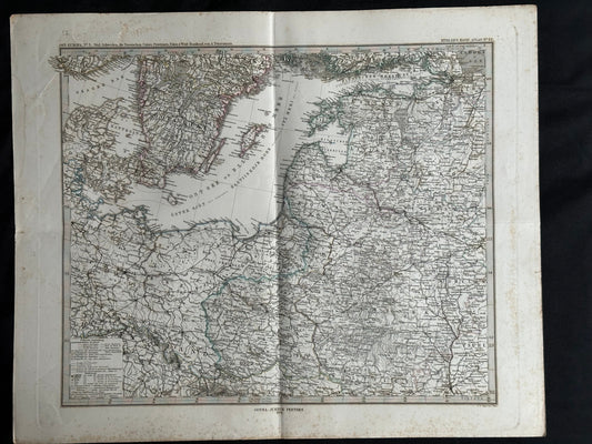 1877 Atlas Map of Baltic Region