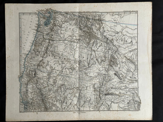 1877 Atlas Map of Western US
