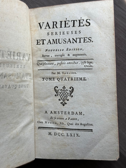 1769 French Variety Book