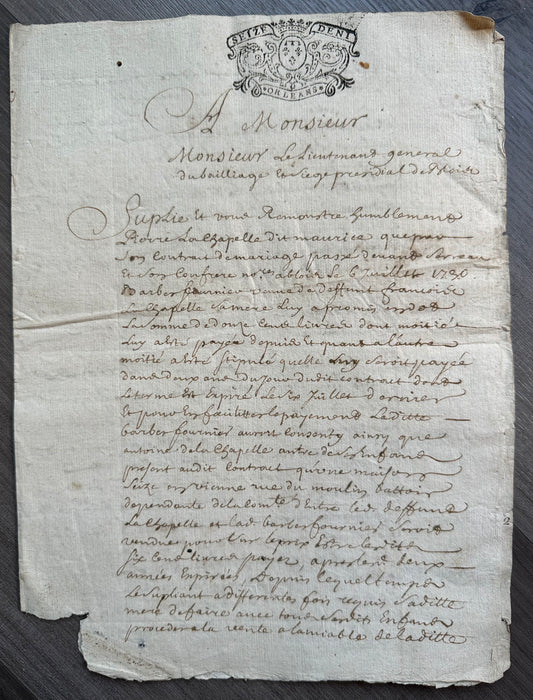 1732 French Manuscript