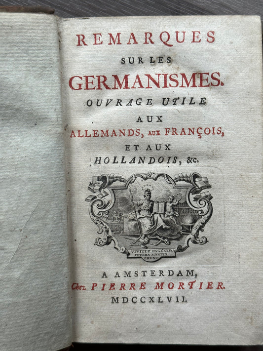 1747 Remarks on Germanisms