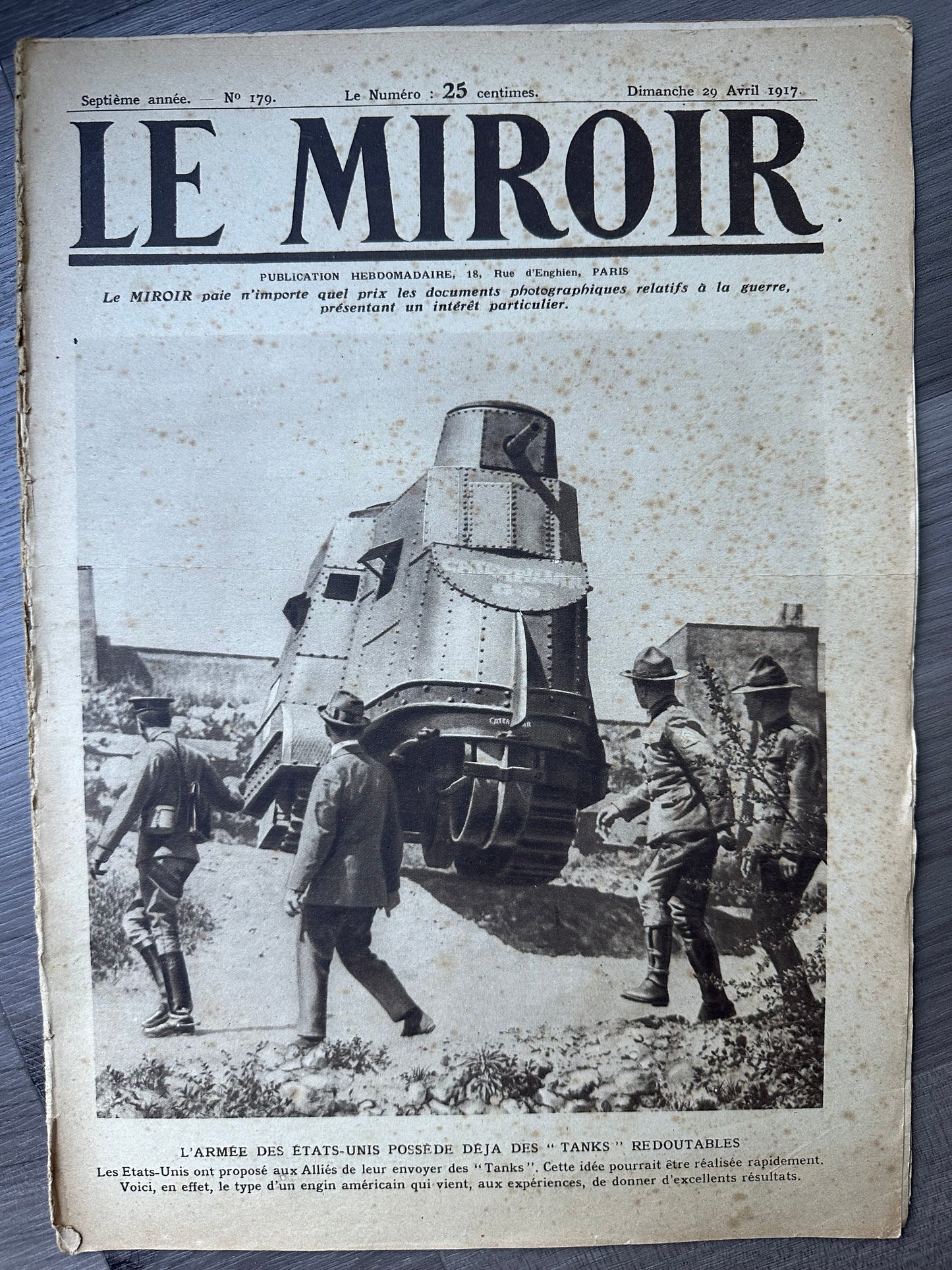 1917 Issue "Le Miroir" - Russian Revolution April Crisis