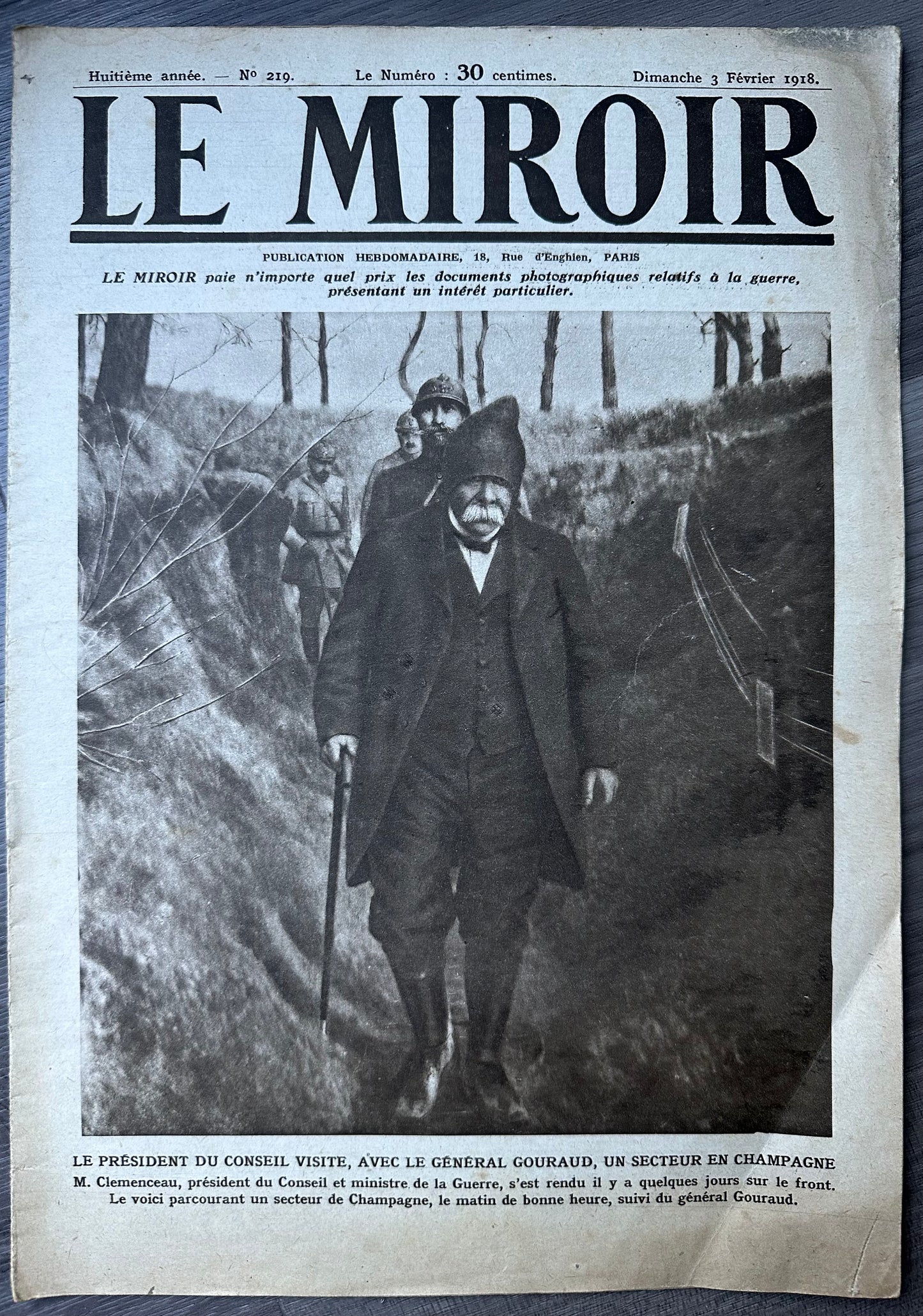 1918 Issue "Le Miroir"