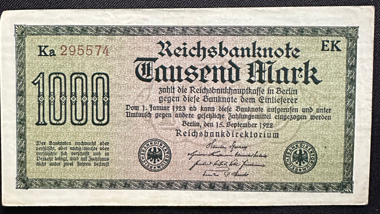 Weimar Republic Paper Currency