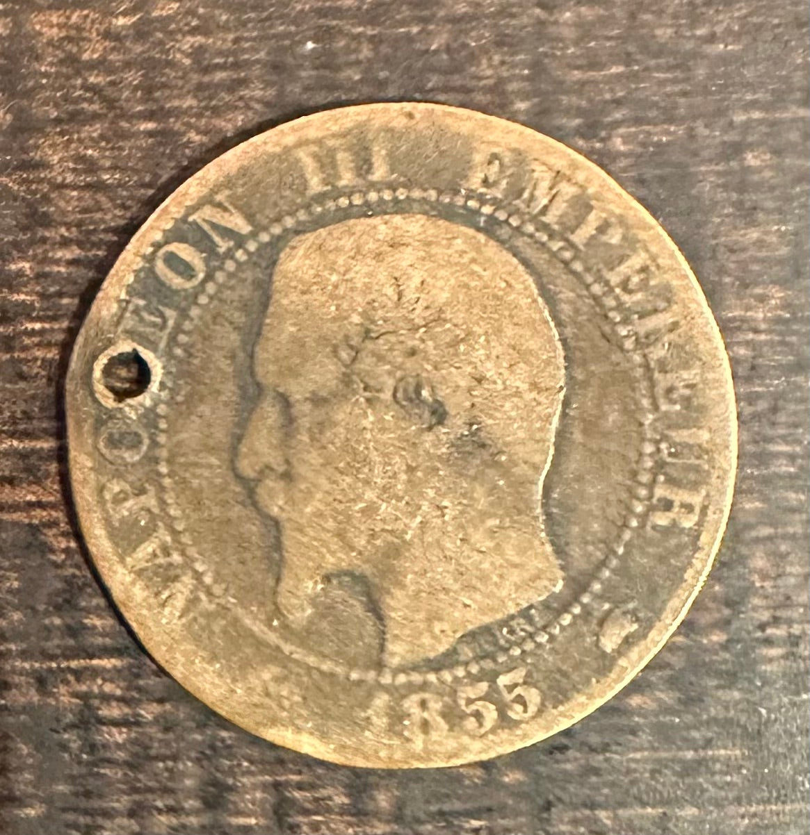 French Coin: 1855 5 Centimes