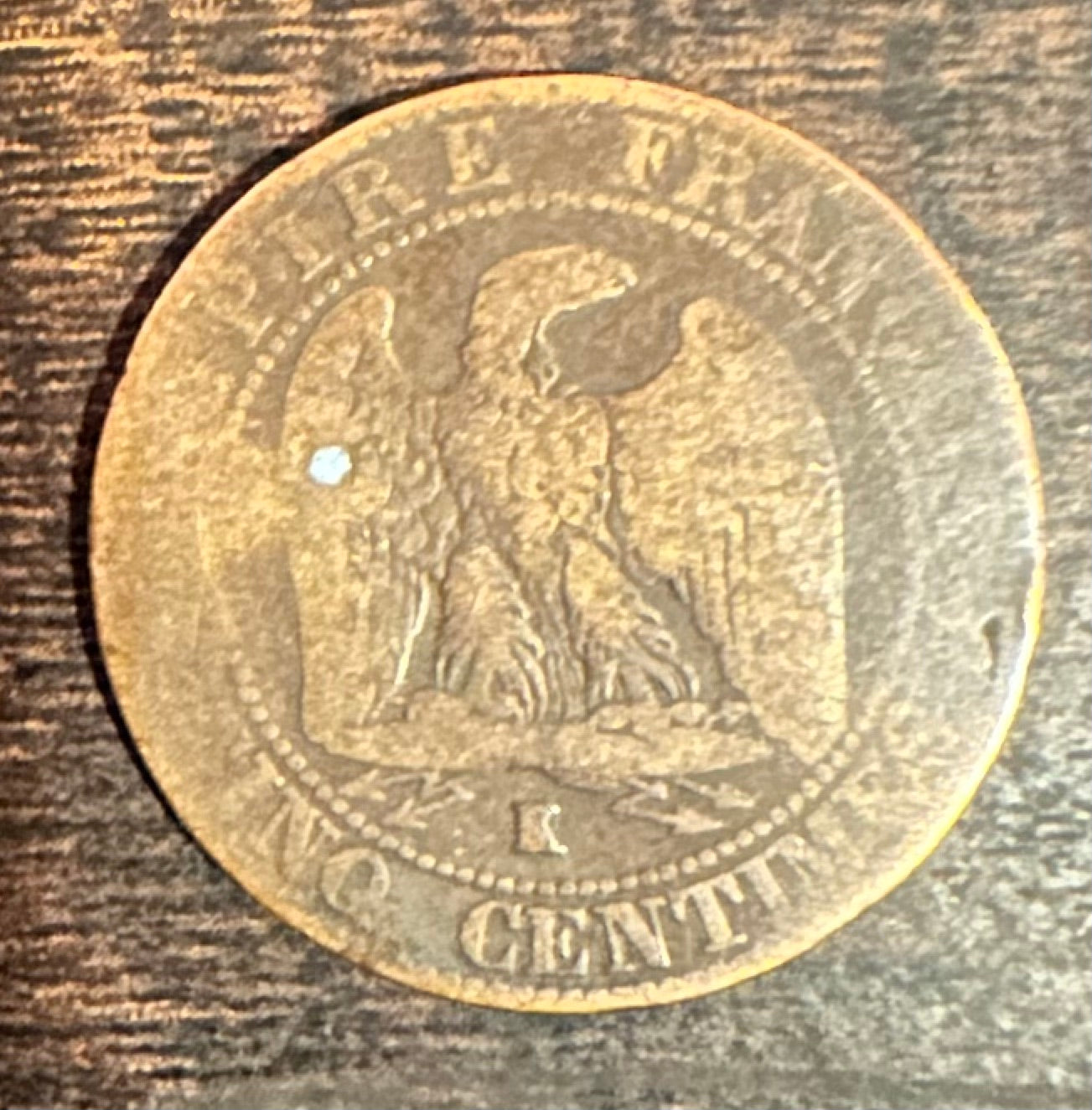 French Coin: 1856 5 Centimes