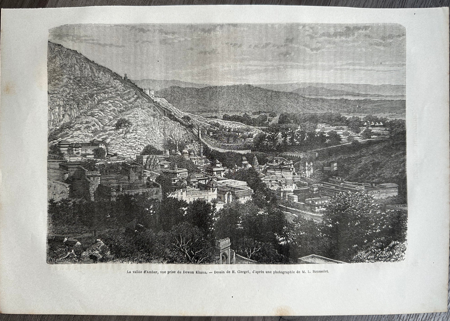 Le Tour du Monde: View of Valley of Amber from Dewan Khana