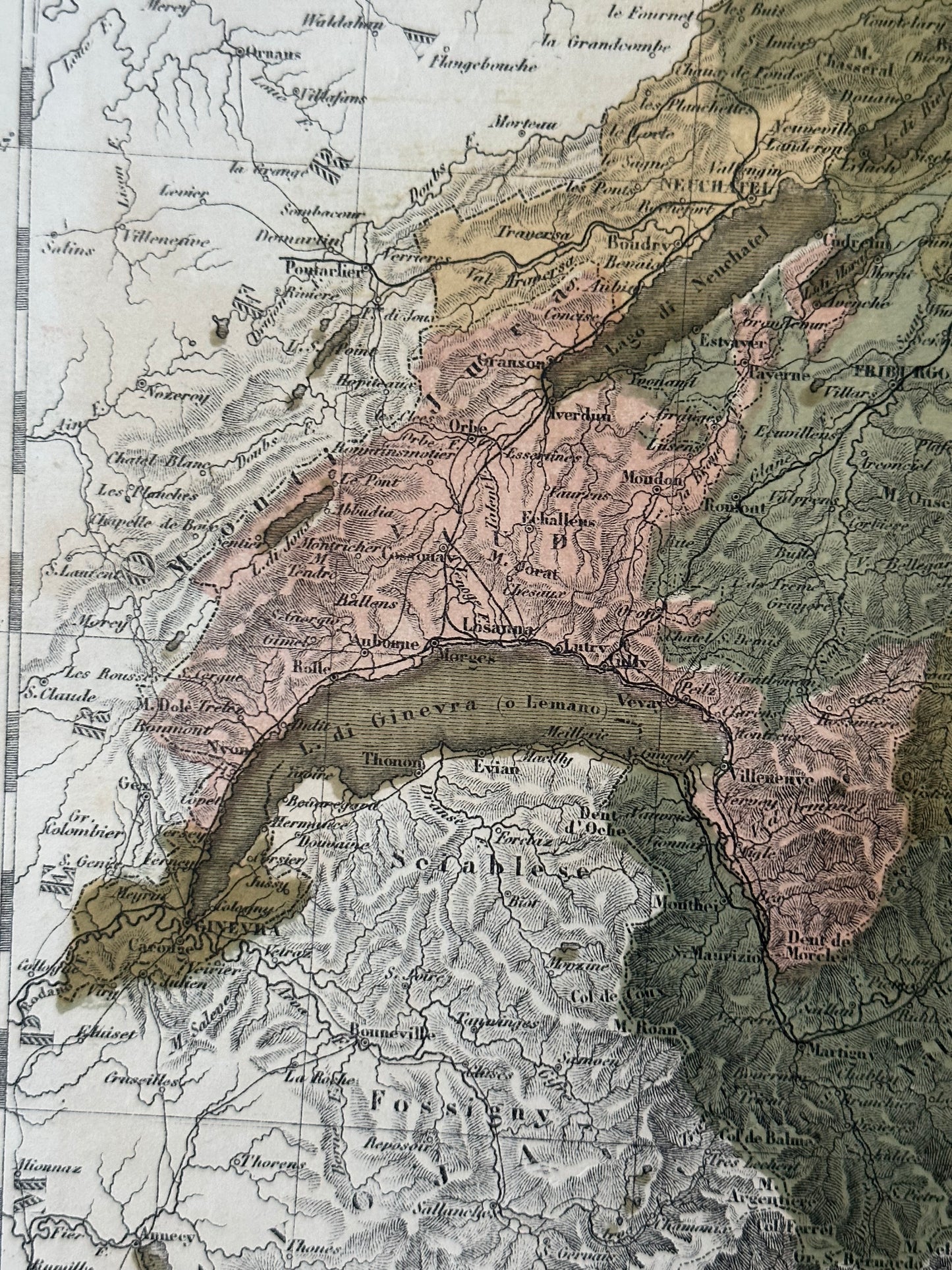 Late 19th Century Map of Switzerland