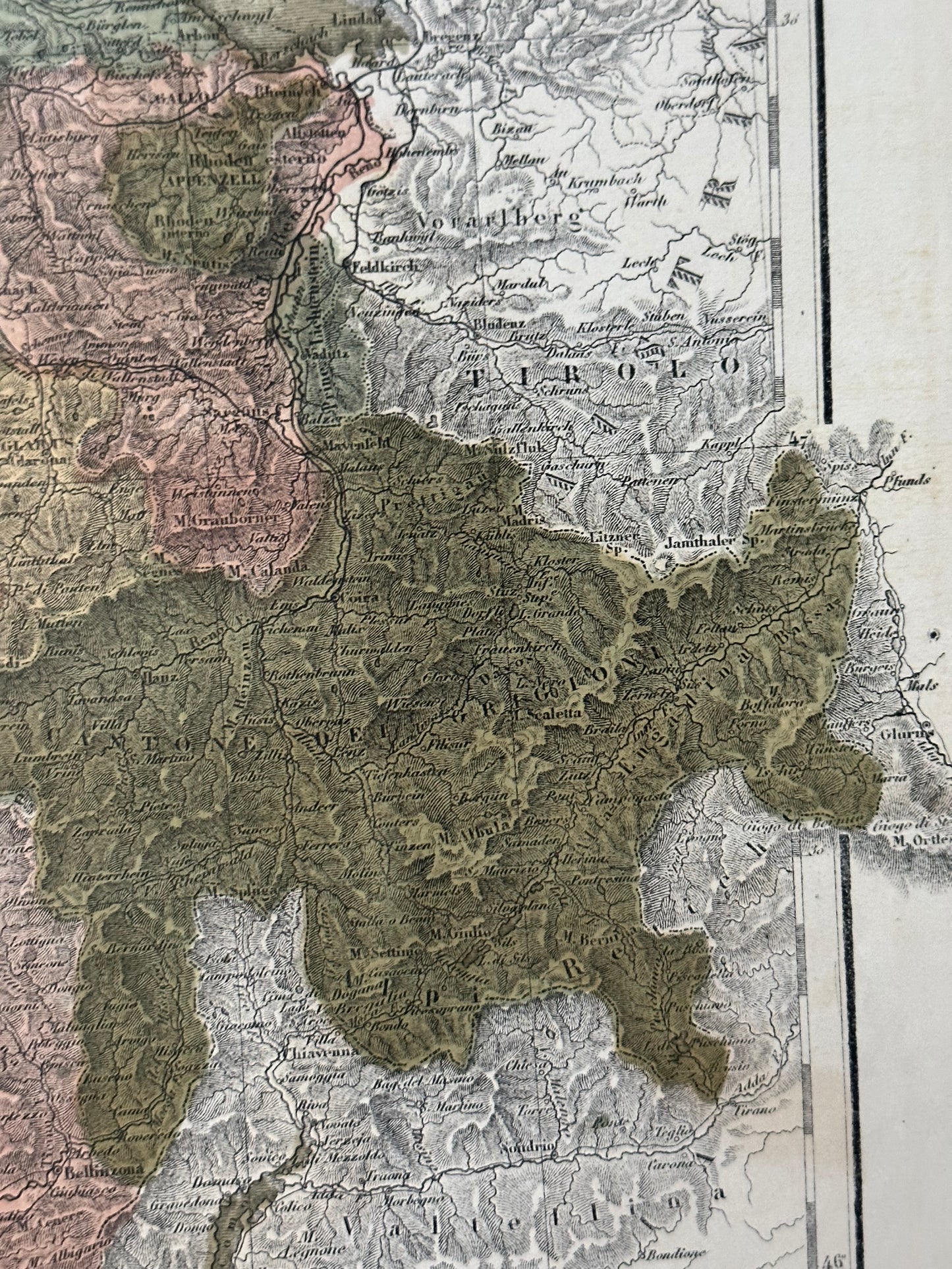 Late 19th Century Map of Switzerland