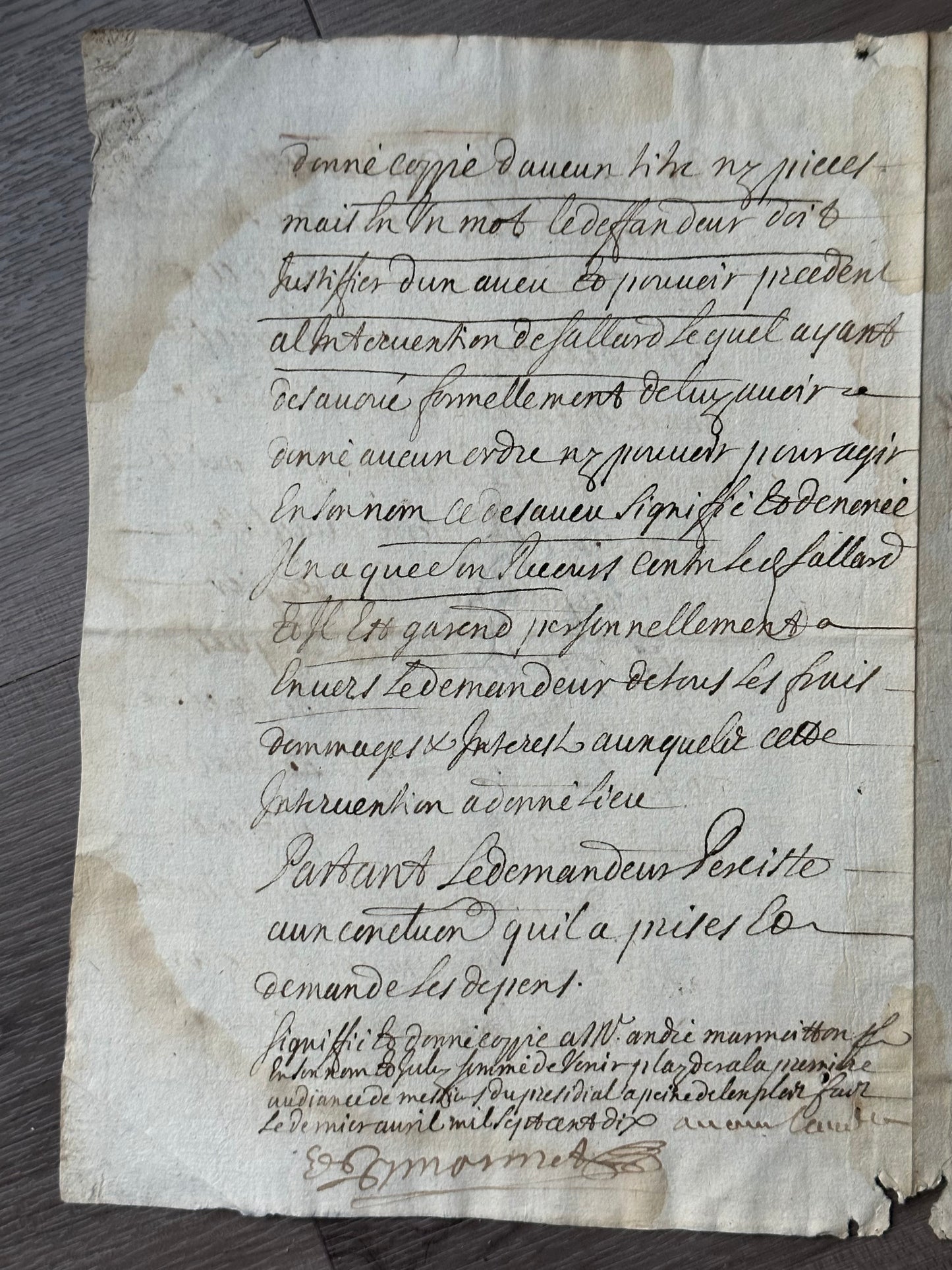 Early 18th Century French Manuscript