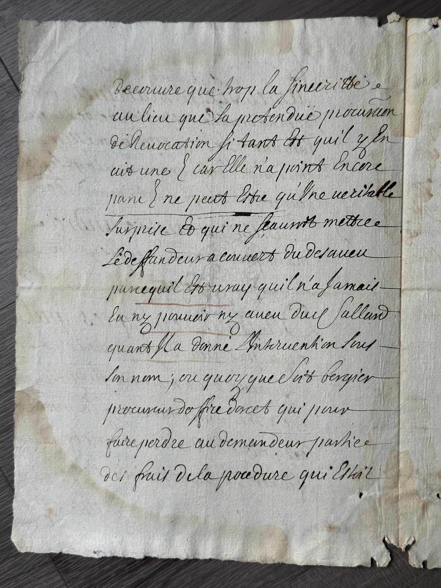 Early 18th Century French Manuscript