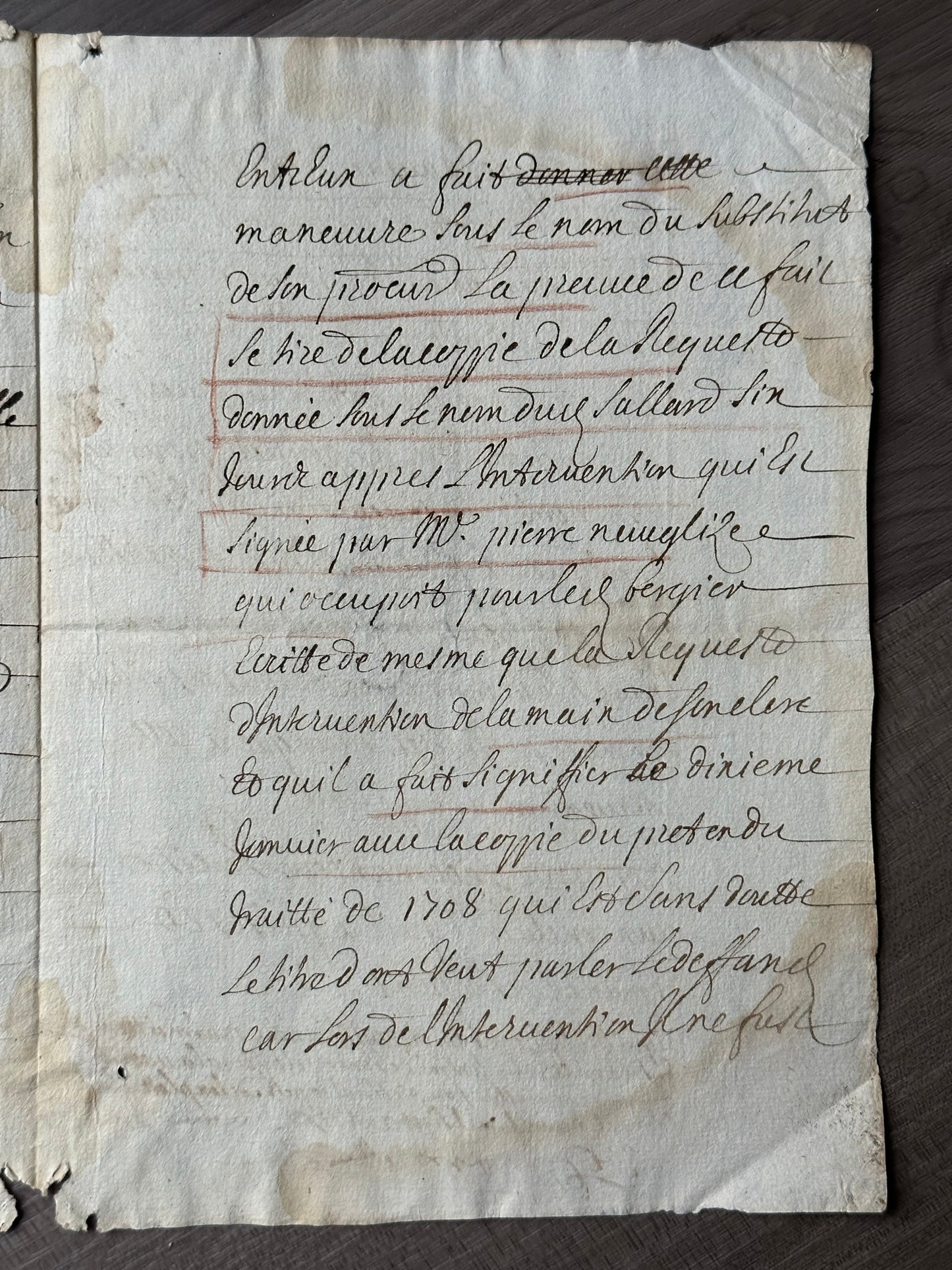 Early 18th Century French Manuscript