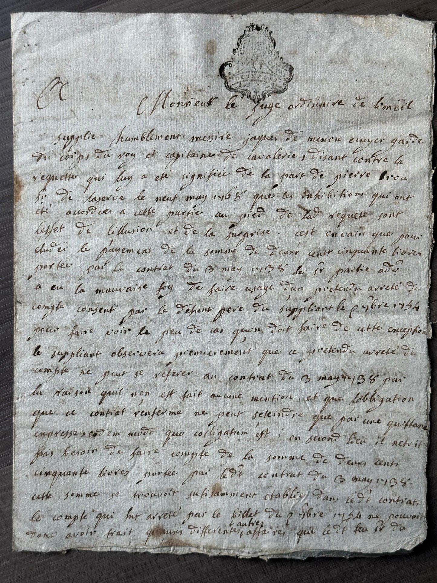 1772 French Manuscript