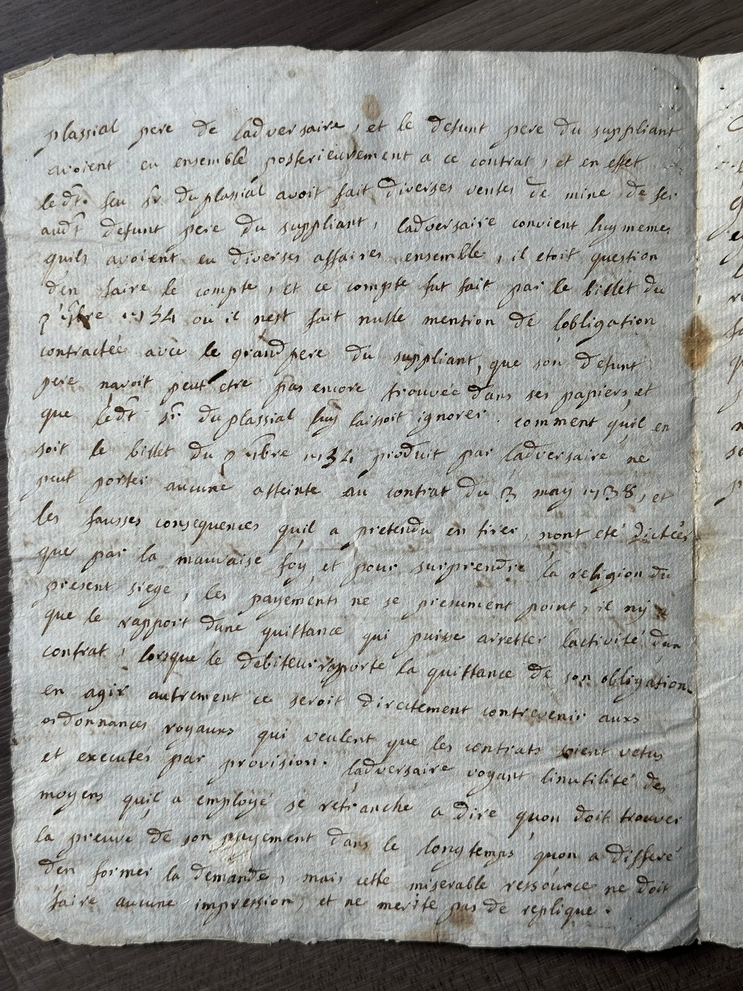 1772 French Manuscript