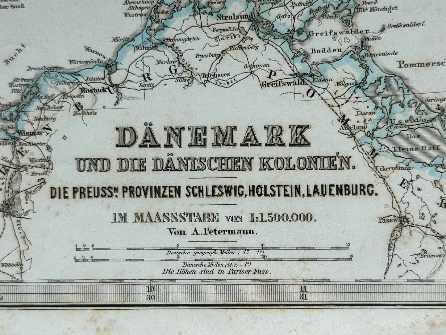 1877 Atlas Map of Denmark